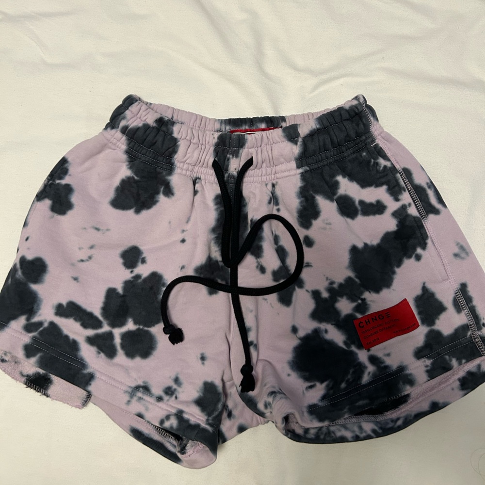Violet Splotch Tie Dye Sweat Shorts